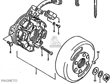 MAGNETO - DR125S 1988 (J) UNITED KINGDOM FRANCE FINLAND (E02 E04 E15)