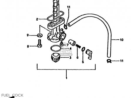 FUEL COCK - DR125S 1988 (J) UNITED KINGDOM FRANCE FINLAND (E02 E04 E15)