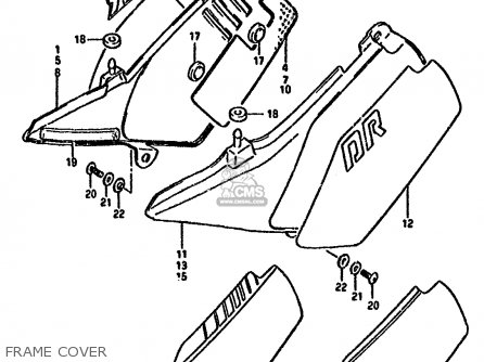 FRAME COVER - DR125S 1988 (J) UNITED KINGDOM FRANCE FINLAND (E02 E04 E15)