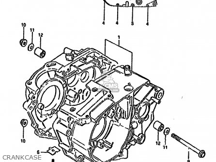CRANKCASE - DR125S 1988 (J) UNITED KINGDOM FRANCE FINLAND (E02 E04 E15)