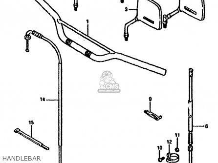 HANDLEBAR - DR125S 1988 (J) UNITED KINGDOM FRANCE FINLAND (E02 E04 E15)