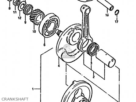 CRANKSHAFT - DR125S 1988 (J) UNITED KINGDOM FRANCE FINLAND (E02 E04 E15)