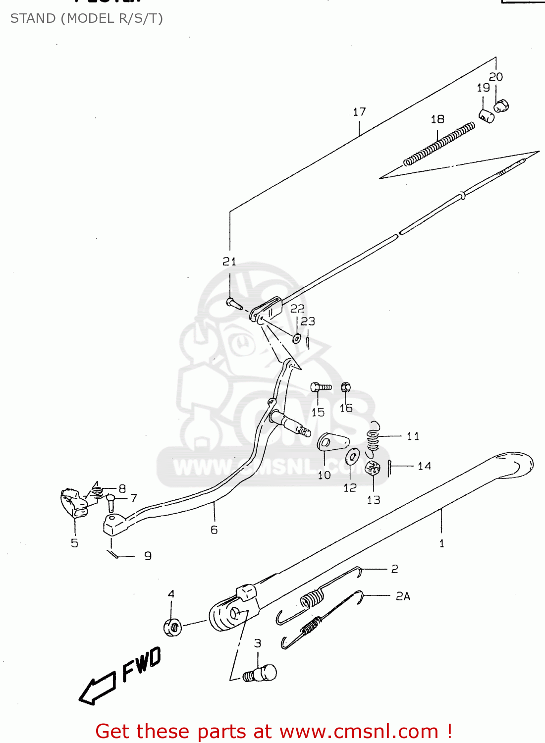 STAND (MODEL R/S/T) DR125SE 1994 (R) GENERAL FRANCE ITALY (E01 E04 E34)
