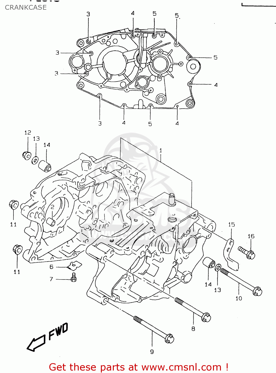 CRANKCASE DR125SE 1994 (R) GENERAL FRANCE ITALY (E01 E04 E34)