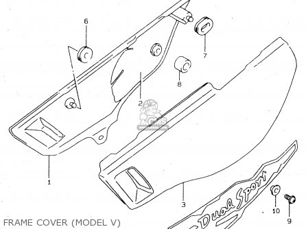FRAME COVER (MODEL V) - DR125SE 1994 (R) GENERAL FRANCE ITALY (E01 E04 E34)