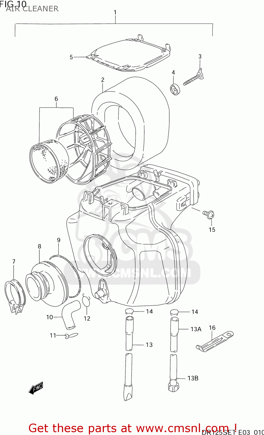 AIR CLEANER DR125SE 1994 (R) USA (E03)