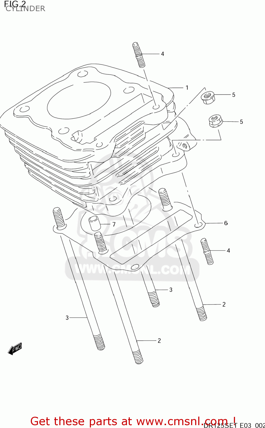 CYLINDER DR125SE 1994 (R) USA (E03)