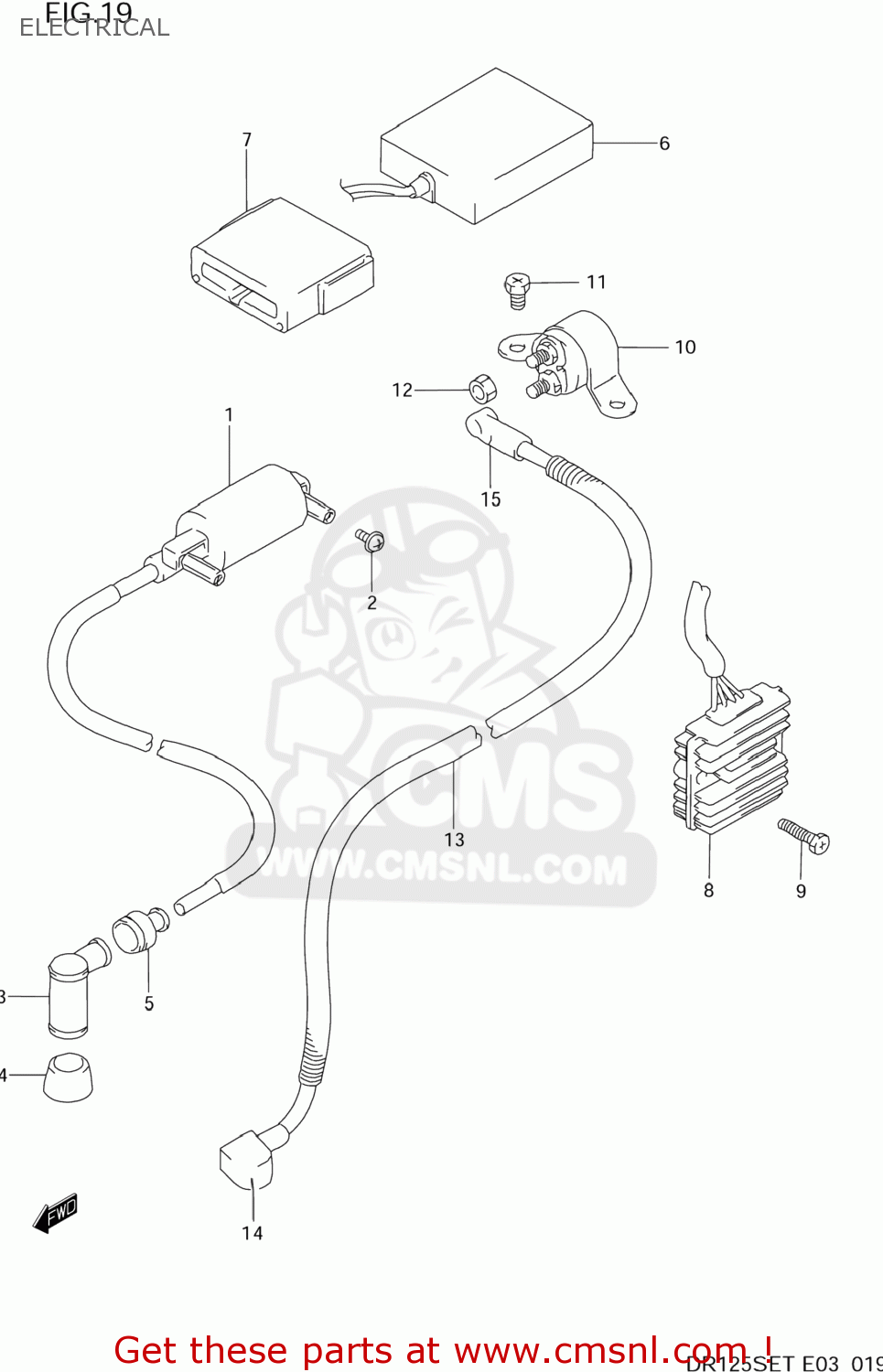 ELECTRICAL DR125SE 1994 (R) USA (E03)