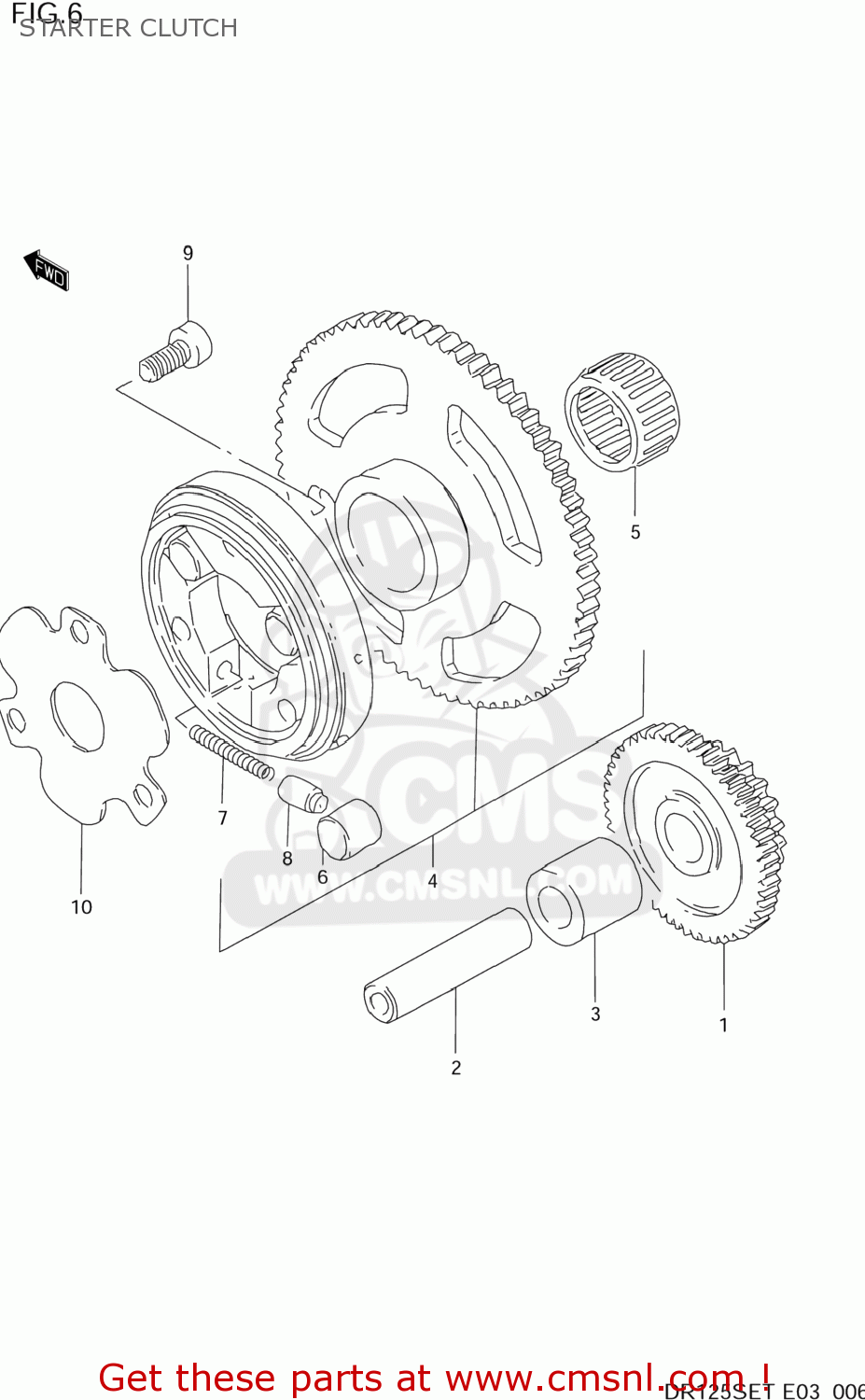 STARTER CLUTCH DR125SE 1994 (R) USA (E03)