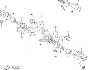 FOOTREST - DR125SE 1994 (R) USA (E03)