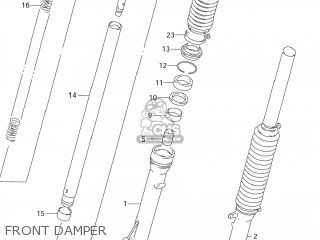 FRONT DAMPER - DR125SE 1994 (R) USA (E03)