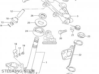 STEERING STEM - DR125SE 1994 (R) USA (E03)