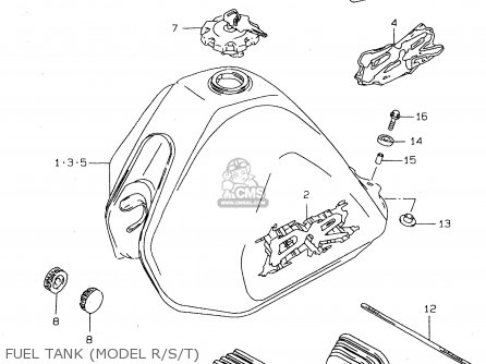 FUEL TANK (MODEL R/S/T) - DR125SE 1995 (S) FRANCE GERMANY (E04 E22)