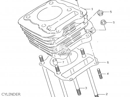 CYLINDER - DR125SE 1995 (S) FRANCE GERMANY (E04 E22)
