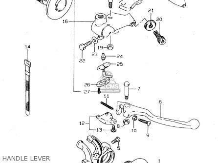 HANDLE LEVER - DR125SE 1995 (S) FRANCE GERMANY (E04 E22)