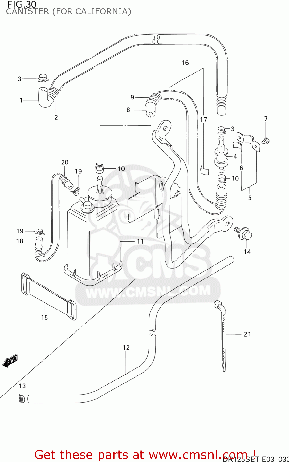 CANISTER (FOR CALIFORNIA) DR125SE 1995 (S) USA (E03)