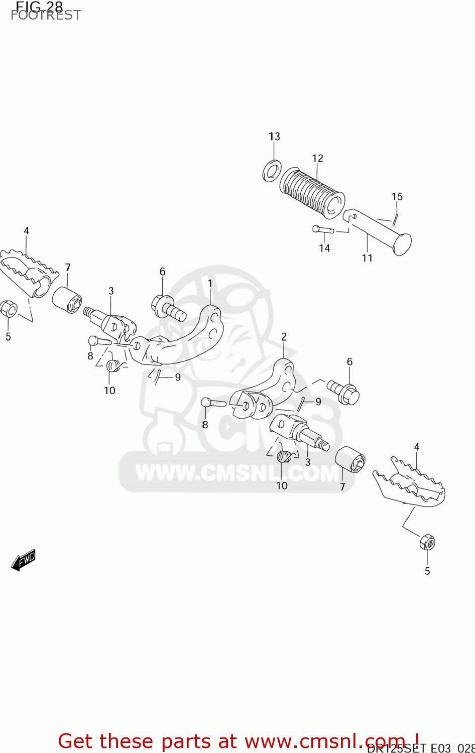 FOOTREST DR125SE 1995 (S) USA (E03)