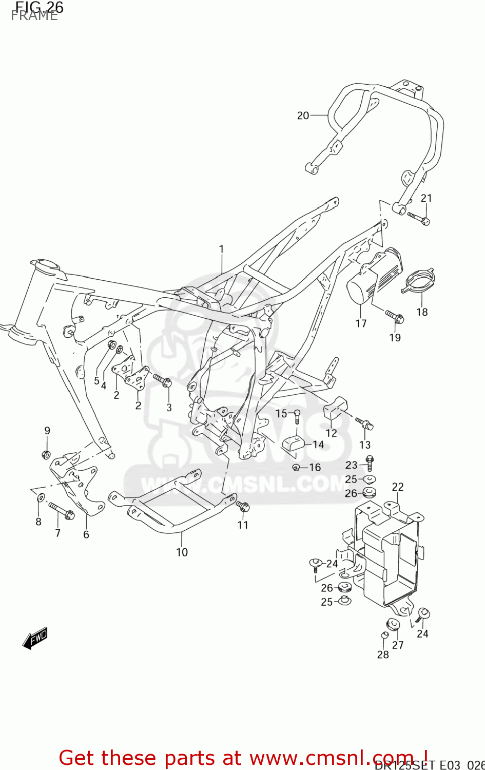 FRAME DR125SE 1995 (S) USA (E03)