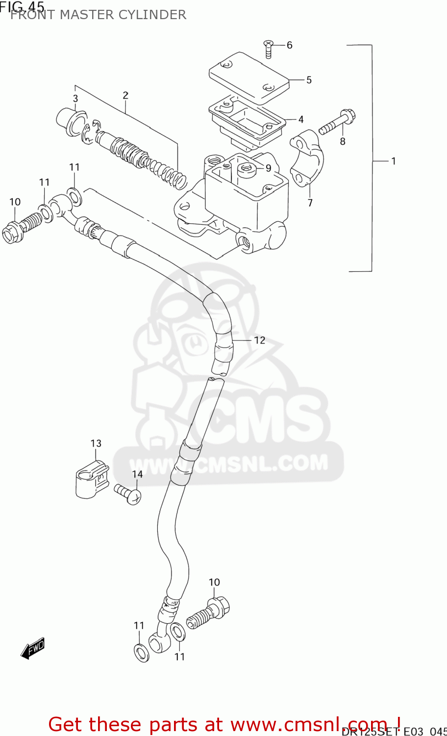 FRONT MASTER CYLINDER DR125SE 1995 (S) USA (E03)