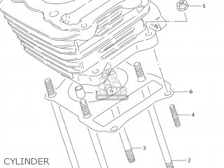 CYLINDER - DR125SE 1995 (S) USA (E03)
