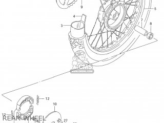 REAR WHEEL - DR125SE 1995 (S) USA (E03)