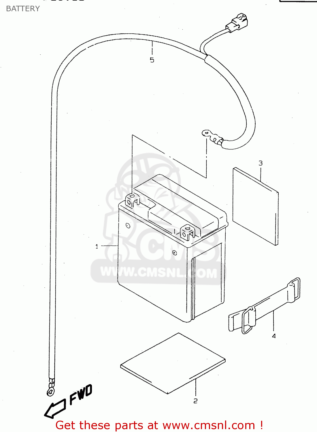 BATTERY DR125SE 1996 (T) FRANCE GERMANY (E04 E22)