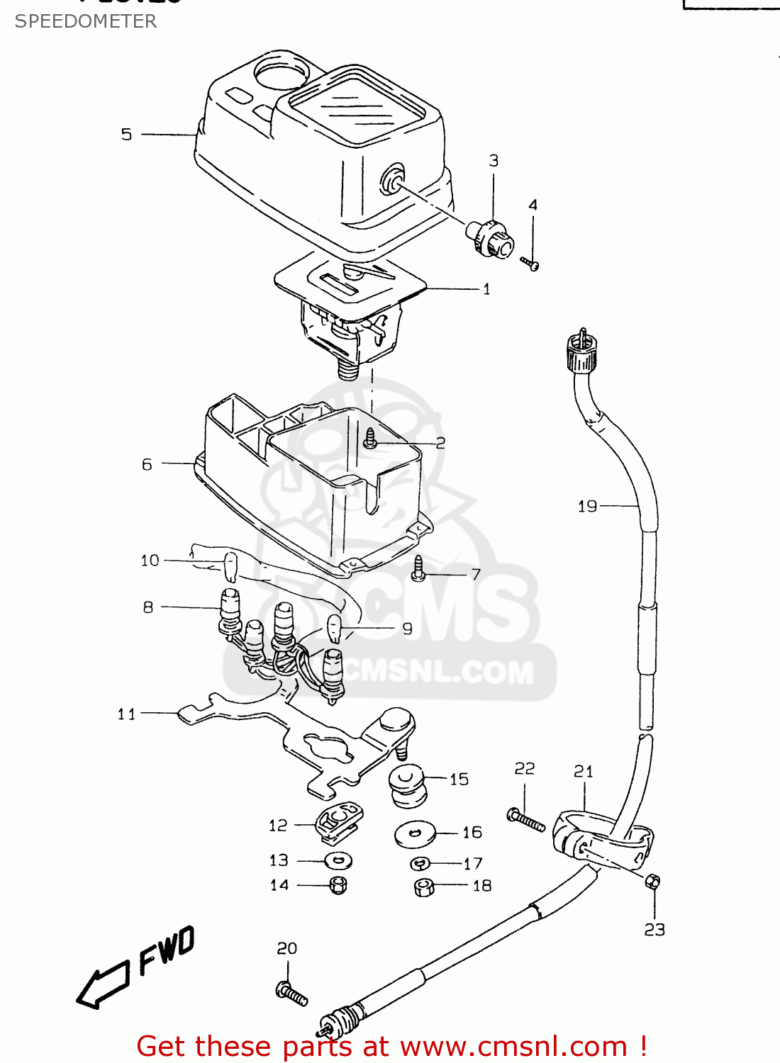 SPEEDOMETER DR125SE 1996 (T) FRANCE GERMANY (E04 E22)