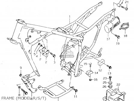 FRAME (MODEL R/S/T) - DR125SE 1996 (T) FRANCE GERMANY (E04 E22)