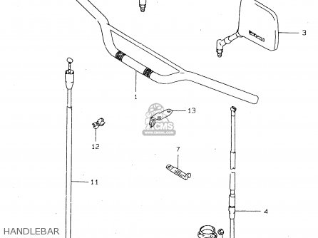 HANDLEBAR - DR125SE 1996 (T) FRANCE GERMANY (E04 E22)