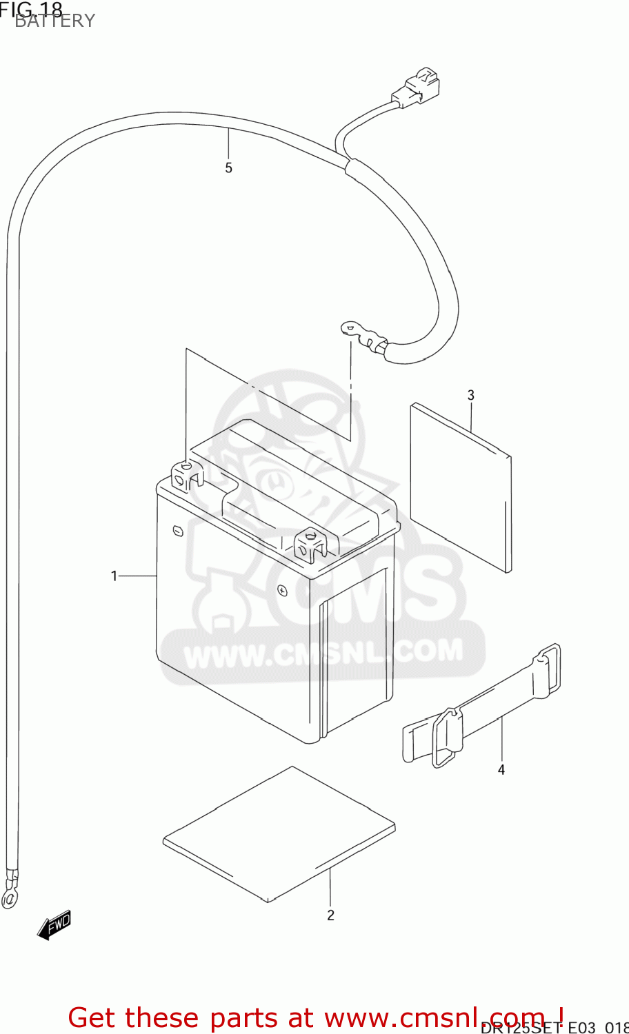 BATTERY DR125SE 1996 (T) USA (E03)