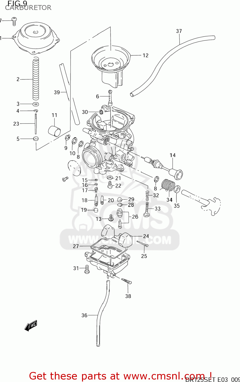 CARBURETOR DR125SE 1996 (T) USA (E03)