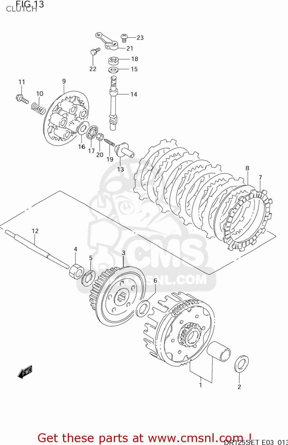 CLUTCH DR125SE 1996 (T) USA (E03)