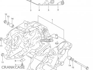 CRANKCASE - DR125SE 1996 (T) USA (E03)