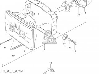 HEADLAMP - DR125SE 1996 (T) USA (E03)
