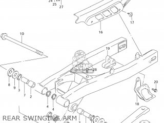 REAR SWINGING ARM - DR125SE 1996 (T) USA (E03)