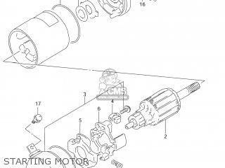 STARTING MOTOR - DR125SE 1996 (T) USA (E03)