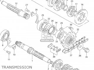 TRANSMISSION - DR125SE 1996 (T) USA (E03)