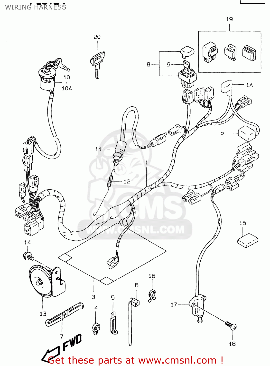WIRING HARNESS DR125SE 1997 (V) FRANCE GERMANY ITALY (E04 E22 E34)