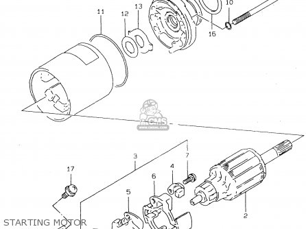 STARTING MOTOR - DR125SE 1997 (V) FRANCE GERMANY ITALY (E04 E22 E34)