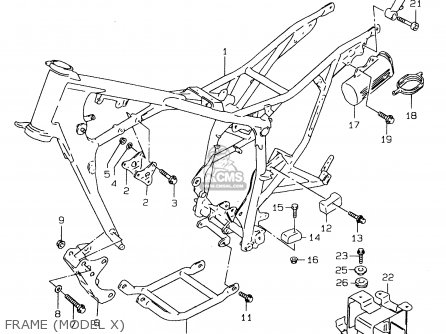 FRAME (MODEL X) - DR125SE 1997 (V) FRANCE GERMANY ITALY (E04 E22 E34)