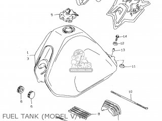 FUEL TANK (MODEL V/W) - DR125SE 1997 (V) FRANCE GERMANY ITALY (E04 E22 E34)