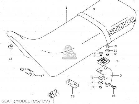SEAT (MODEL R/S/T/V) - DR125SE 1997 (V) FRANCE GERMANY ITALY (E04 E22 E34)