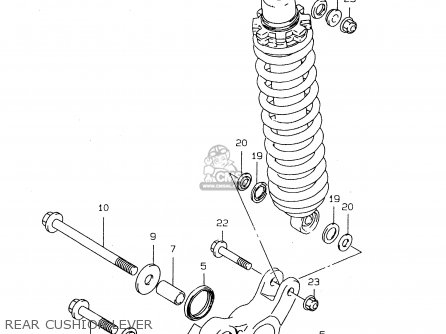REAR CUSHION LEVER - DR125SE 1997 (V) FRANCE GERMANY ITALY (E04 E22 E34)
