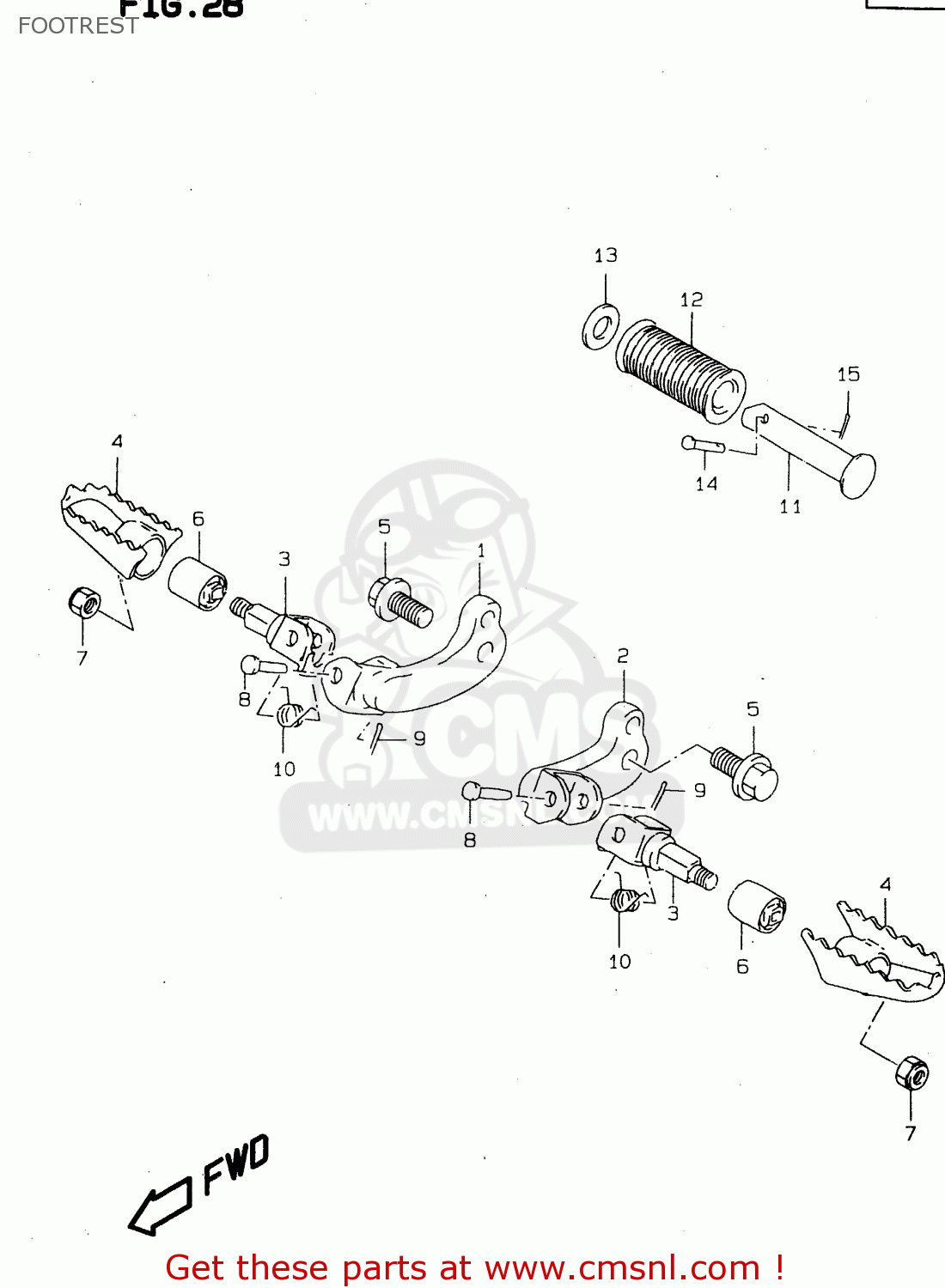 FOOTREST DR125SE 1998 (W) (E04 E18 E22 E34)