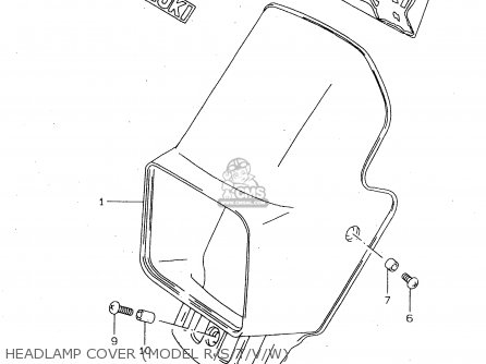 HEADLAMP COVER (MODEL R/S/T/V/W) - DR125SE 1998 (W) (E04 E18 E22 E34)