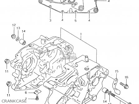 CRANKCASE - DR125SE 1998 (W) (E04 E18 E22 E34)