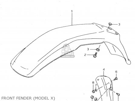 FRONT FENDER (MODEL X) - DR125SE 1999 (X) (E04 E18 E22 E34)
