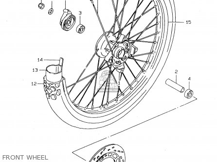 FRONT WHEEL - DR125SE 1999 (X) (E04 E18 E22 E34)
