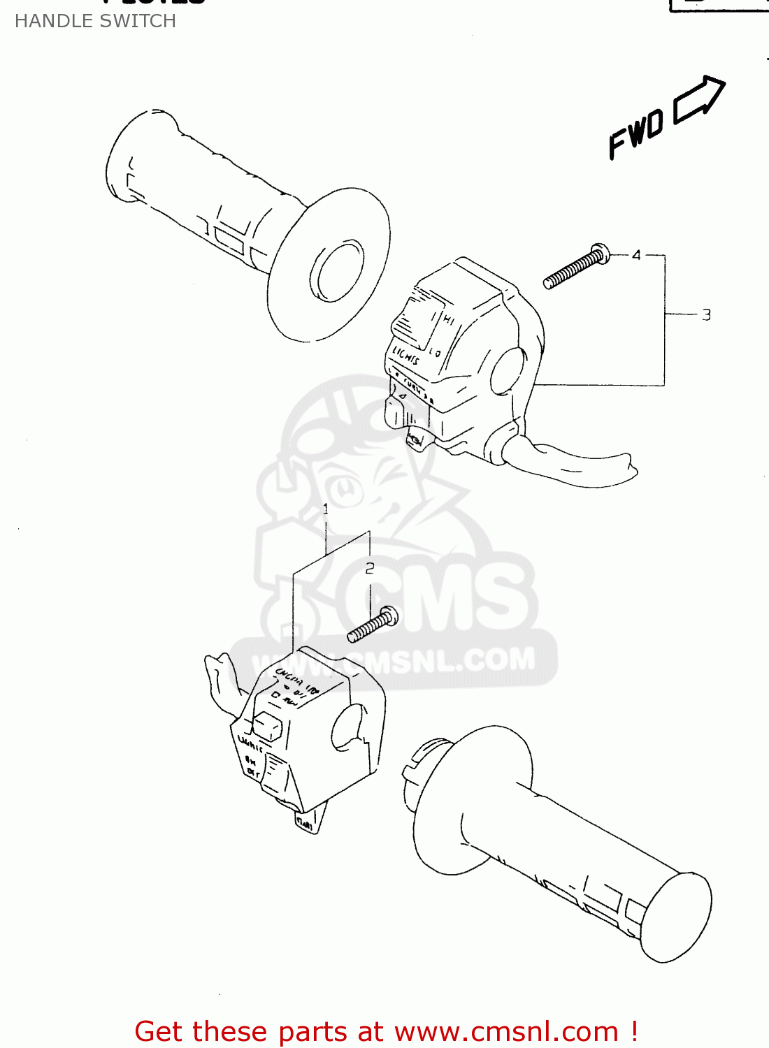 HANDLE SWITCH DR125SE 2000 (Y)