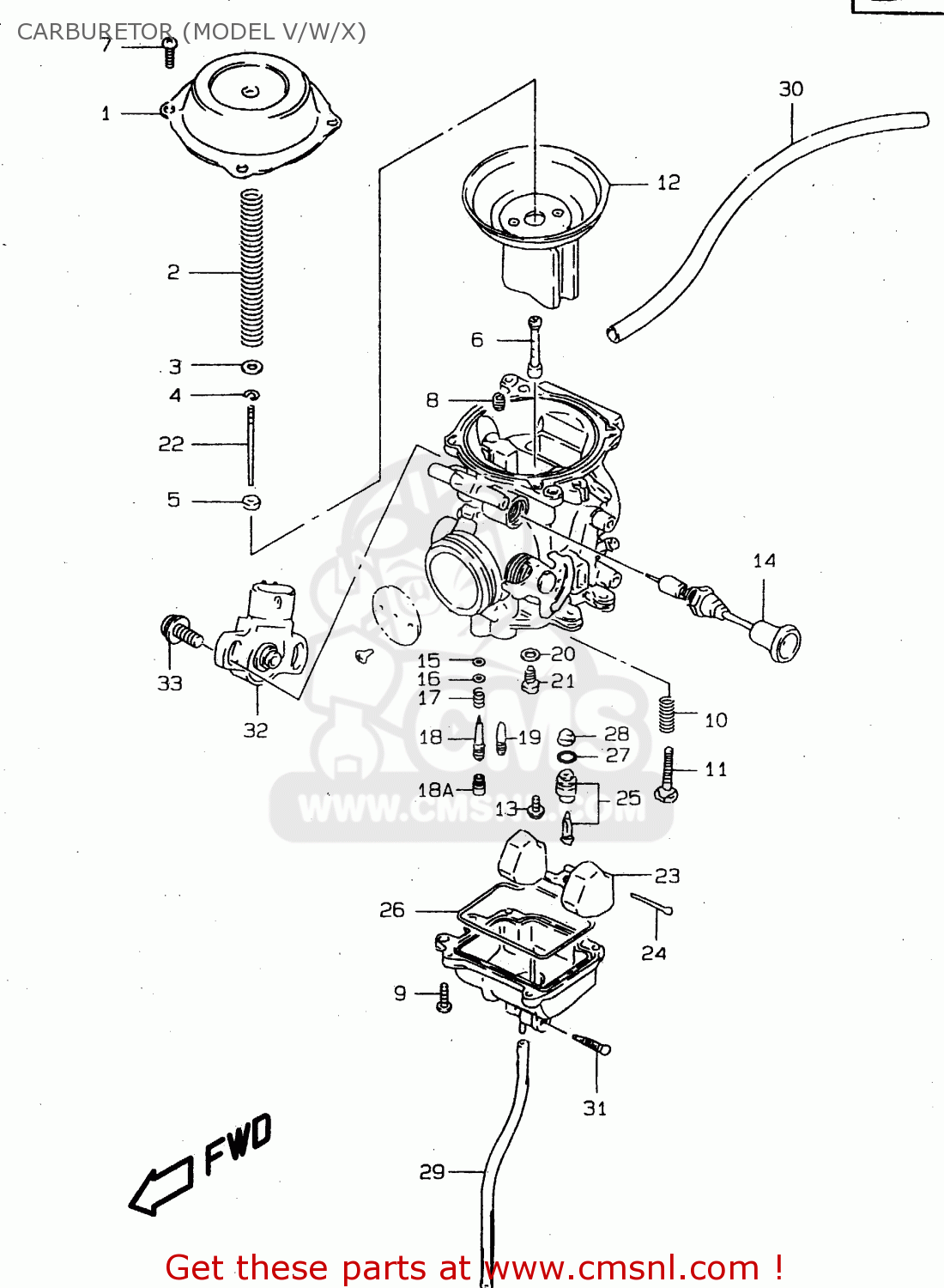CARBURETOR (MODEL V/W/X) DR125SE 2000 (Y)
